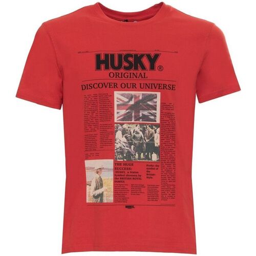 Oblačila Moški Majice s kratkimi rokavi Husky - hs23beutc35co196-tyler Rdeča