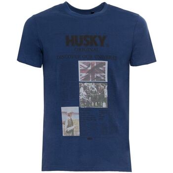 Oblačila Moški Majice s kratkimi rokavi Husky - hs23beutc35co196-tyler Modra