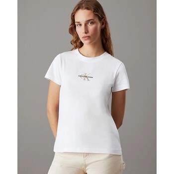 Oblačila Ženske Majice & Polo majice Calvin Klein Jeans J20J223563 Bela
