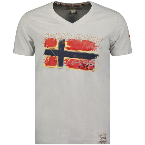 Oblačila Moški Majice s kratkimi rokavi Geo Norway SW1561HGN-LIGHT GREY Siva