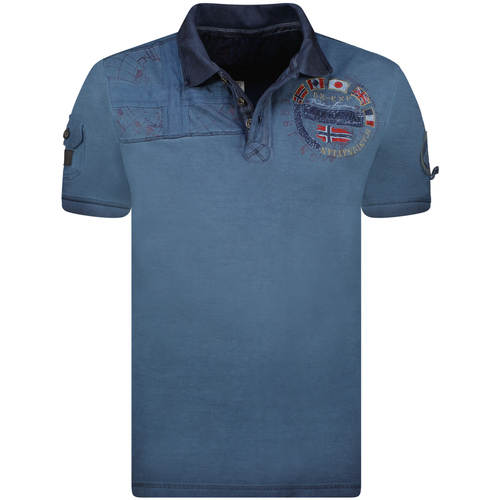 Oblačila Moški Polo majice kratki rokavi Geo Norway SY1307HGN-Blue Modra