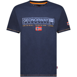 Oblačila Moški Majice s kratkimi rokavi Geo Norway SY1311HGN-Navy         