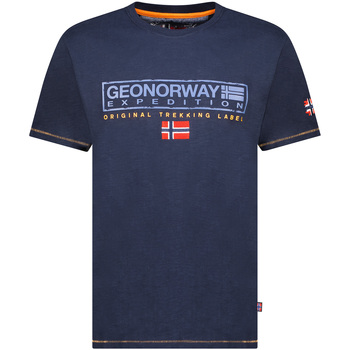 Oblačila Moški Majice s kratkimi rokavi Geo Norway SY1311HGN-Navy         