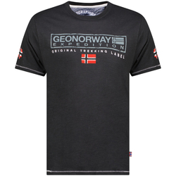 Oblačila Moški Majice s kratkimi rokavi Geo Norway SY1311HGN-Black Črna