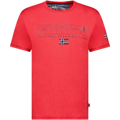 Oblačila Moški Majice s kratkimi rokavi Geo Norway SY1311HGN-Red Rdeča