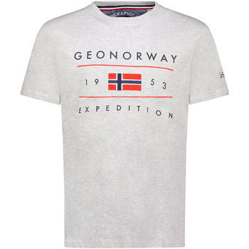 Oblačila Moški Majice s kratkimi rokavi Geo Norway SY1355HGN-Blended Grey Siva