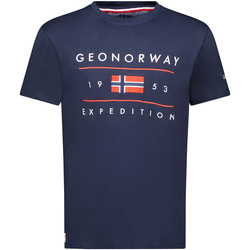 Oblačila Moški Majice s kratkimi rokavi Geo Norway SY1355HGN-Navy         