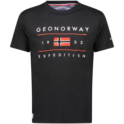 Oblačila Moški Majice s kratkimi rokavi Geo Norway SY1355HGN-Black Črna