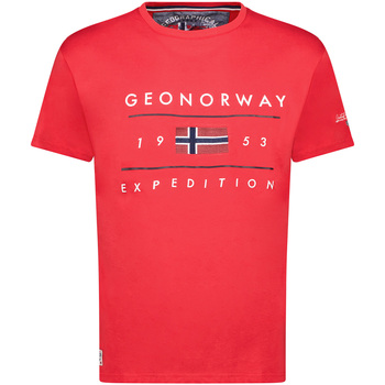 Oblačila Moški Majice s kratkimi rokavi Geo Norway SY1355HGN-Red Rdeča