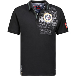 Oblačila Moški Polo majice kratki rokavi Geo Norway SY1357HGN-Black Črna