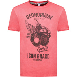 Oblačila Moški Majice s kratkimi rokavi Geo Norway SY1360HGN-Red Rožnata