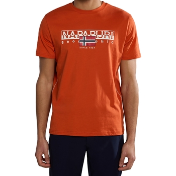 Oblačila Moški Majice s kratkimi rokavi Napapijri 236334 Oranžna