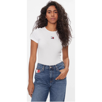 Oblačila Ženske Majice & Polo majice Tommy Jeans DW0DW17881 Bela