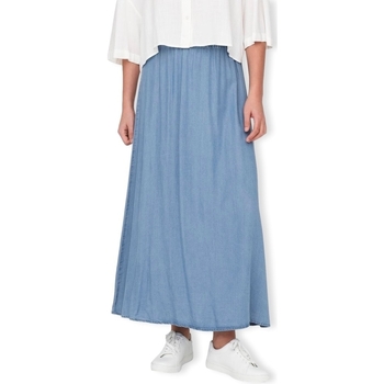 Only Pena Venedig Long Skirt - Medium Blue Denim Modra