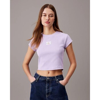 Oblačila Ženske Majice s kratkimi rokavi Calvin Klein Jeans J20J223552VFR Vijolična