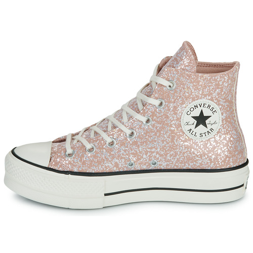 Converse CHUCK TAYLOR ALL STAR LIFT PLATFORM GLITTER Rožnata