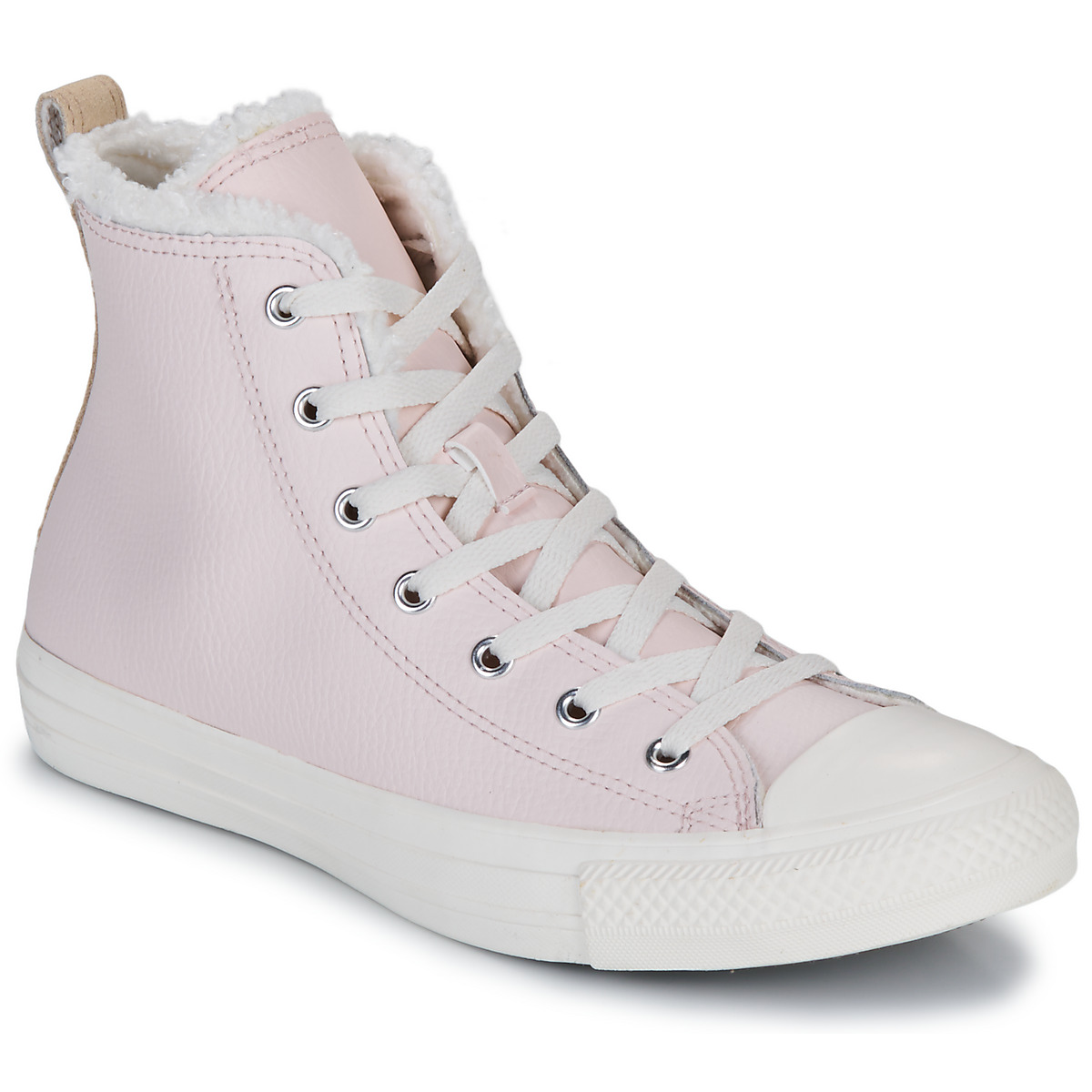 Čevlji  Deklice Visoke superge Converse CHUCK TAYLOR ALL STAR LEATHER & SHERPA Rožnata
