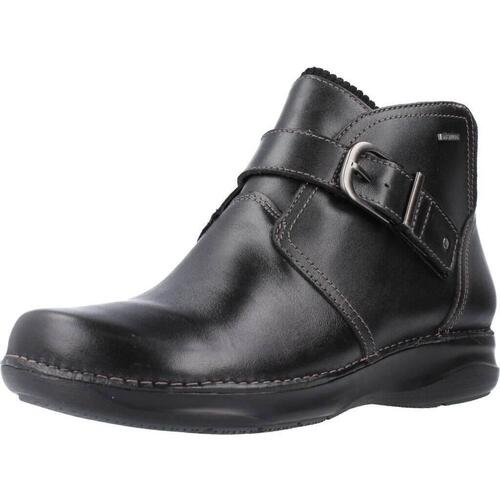 Čevlji  Ženske Škornji Clarks APPLEY MID Črna