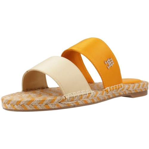 Čevlji  Ženske Sandali & Odprti čevlji Tommy Hilfiger TH SATIN FLAT ESPADRILLE Oranžna