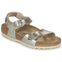 Čevlji  Deklice Sandali & Odprti čevlji BIRKENSTOCK Rio AS Kids BF Electric Metallic Gold Srebrna