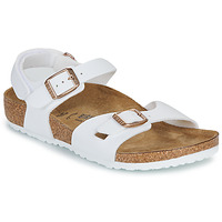 Čevlji  Deklice Sandali & Odprti čevlji BIRKENSTOCK Rio AS Kids BF White Bela