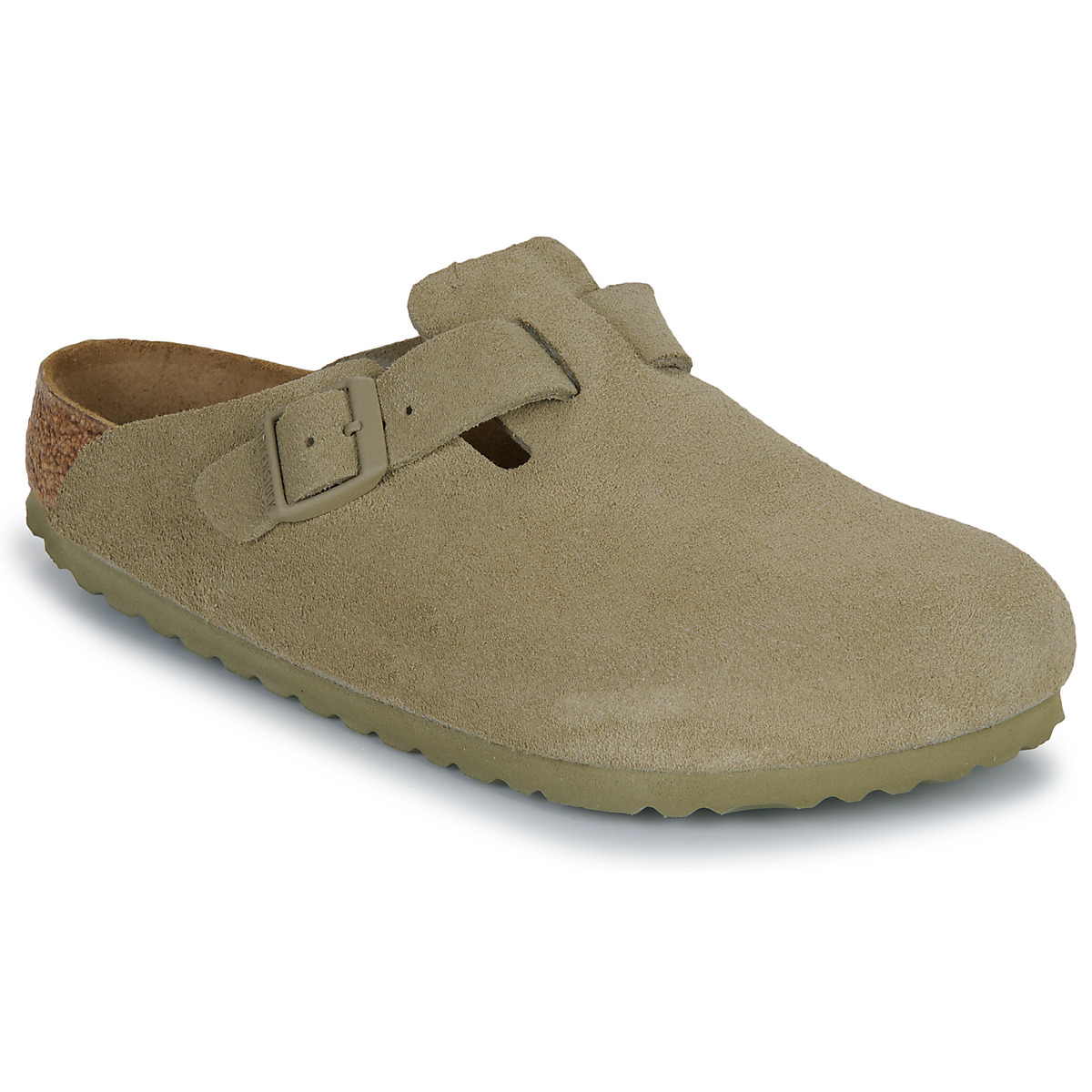 Čevlji  Cokli BIRKENSTOCK Boston LEVE Faded Khaki Suede / Vybledlá / Kaki / Regular