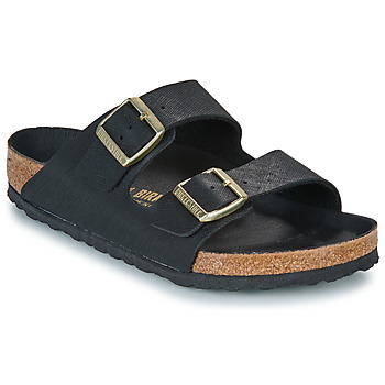 Čevlji  Ženske Natikači BIRKENSTOCK Arizona BF Saffiano Black Črna / Regular