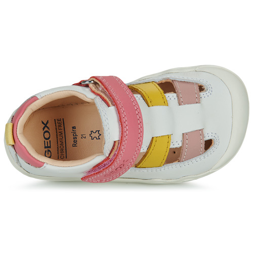 Geox B STEPPIEUP GIRL Bela / Rožnata / Rumena
