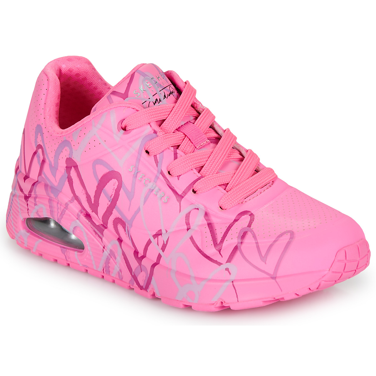 Čevlji  Ženske Nizke superge Skechers JGOLDCROWN: UNO - SPREAD THE LOVE Rožnata