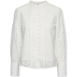 Oblačila Ženske Topi & Bluze Y.a.s YAS Noos Alessia Shirt L/S - Star White Bela