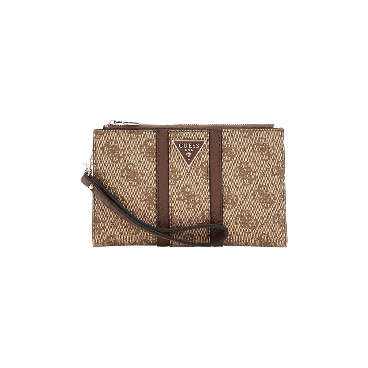 Torbice Ženske Denarnice Guess NOREEN SLG DBL ZIP ORGANIZER Kostanjeva