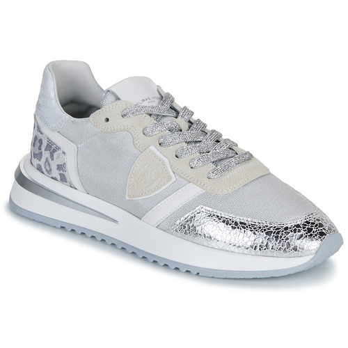 Čevlji  Ženske Nizke superge Philippe Model TROPEZ 2.1 LOW WOMAN Srebrna