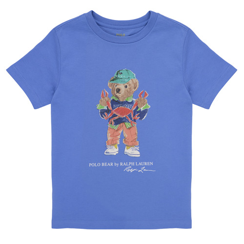 Oblačila Otroci Majice s kratkimi rokavi Polo Ralph Lauren SS CN-KNIT SHIRTS-T-SHIRT Modra