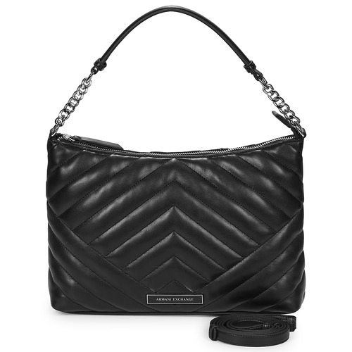 Torbice Ženske Torbice za na ramo Armani Exchange VICTORIA FAMILY HOBO Črna