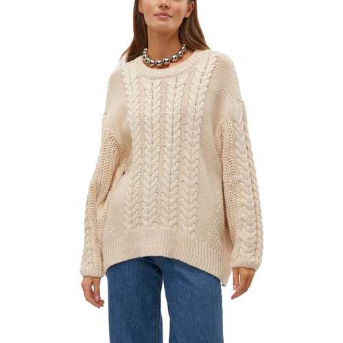Vero Moda VMSVEACABLE LS O-NECK PULLOVER GA BOO 10310869 Bež