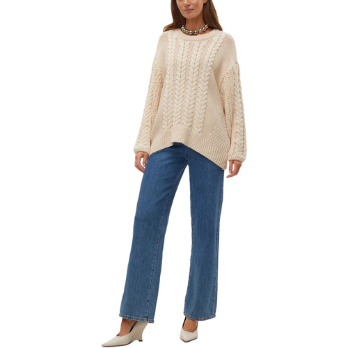 Vero Moda VMSVEACABLE LS O-NECK PULLOVER GA BOO 10310869 Bež