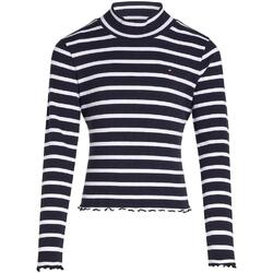 Oblačila Deklice Puloverji Tommy Hilfiger  Modra