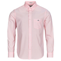 Oblačila Moški Srajce z dolgimi rokavi Gant REG CLASSIC POPLIN STRIPE SHIRT Rožnata