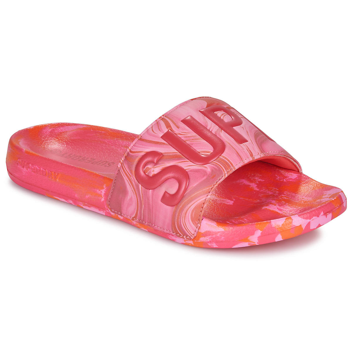 Čevlji  Ženske Natikači Superdry SANDALE PISCINE MARBRE Rožnata