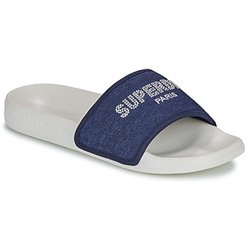 Čevlji  Ženske Natikači Superdry SANDALE PISCINE LUXE STRASS Bela / Modra