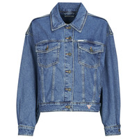 Oblačila Ženske Jeans jakne Guess OVERSIZE TRUCKER JACKET Modra