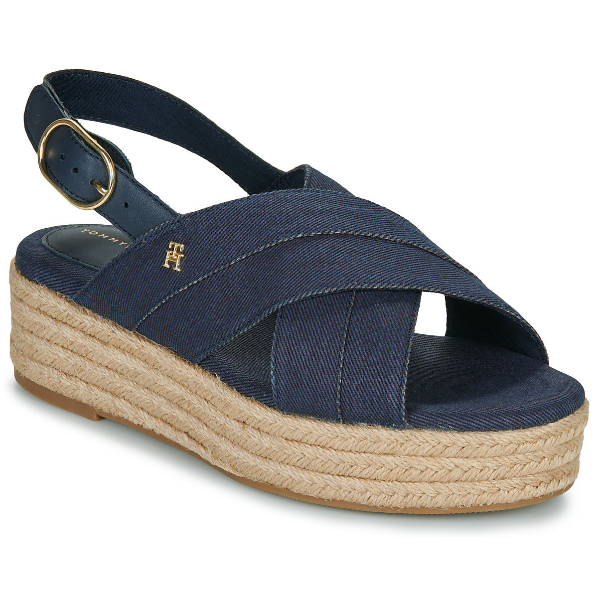 Čevlji  Ženske Sandali & Odprti čevlji Tommy Hilfiger DENIM ESPADRILLE PLATFORM SANDAL         