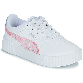 Čevlji  Deklice Nizke superge Puma Carina 3.0 Blurry Dreams PS Bela / Rožnata