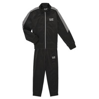 Oblačila Dečki Trenirka komplet Emporio Armani EA7 7 LINES T-SUIT T-TOP FZ CH Črna / Bela