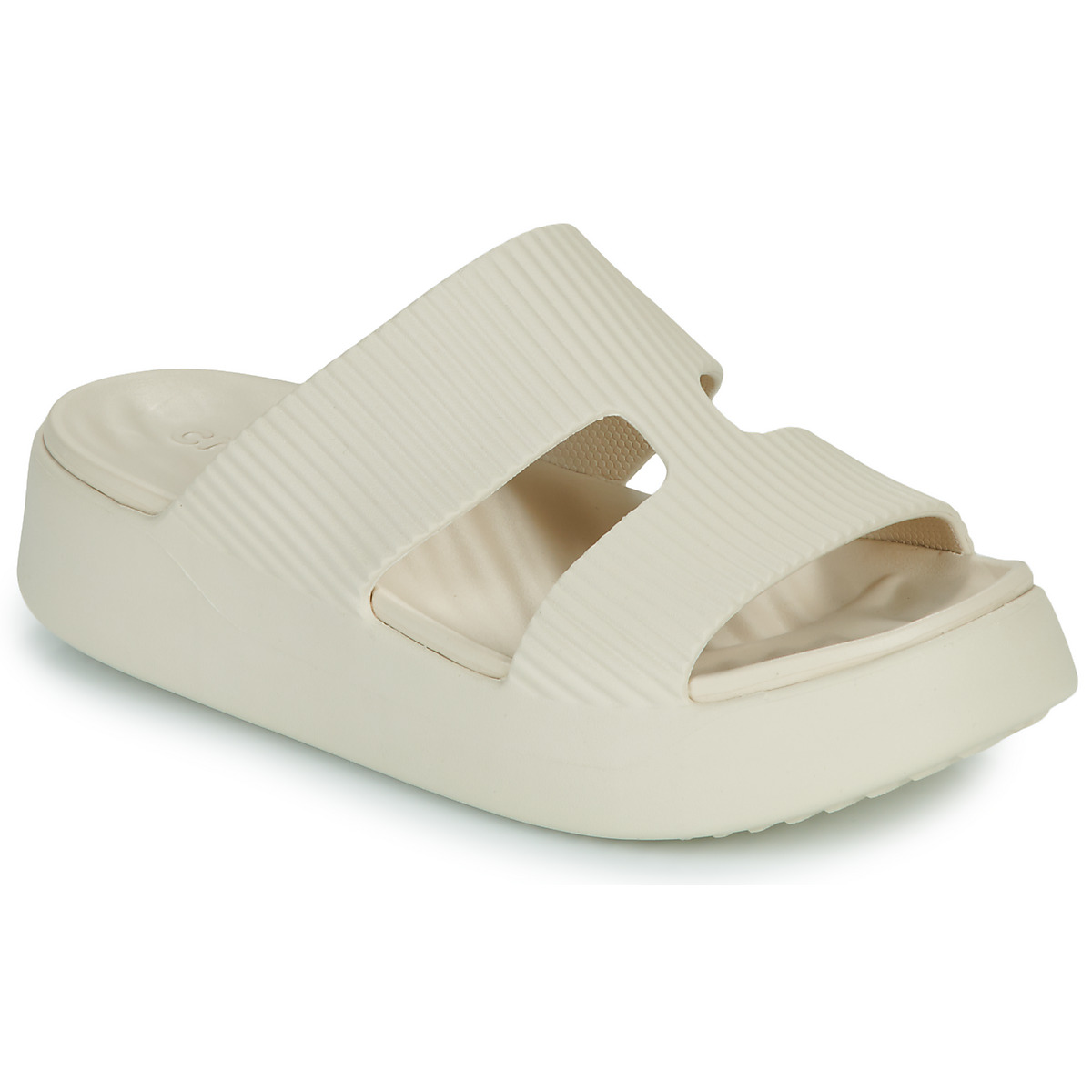 Čevlji  Ženske Natikači Crocs Getaway Groove Platform HStrap Bež