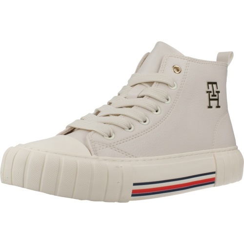 Čevlji  Dečki Škornji Tommy Hilfiger HIGH TOP LACE-UP SNEAKER Bela