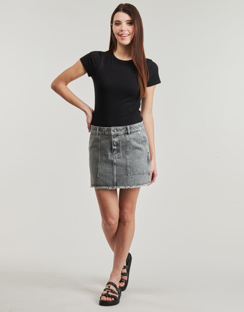 MICHAEL Michael Kors FRAYED DENIM MINI SKIRT