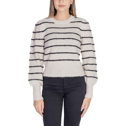 Oblačila Ženske Puloverji Jacqueline De Yong JDYSIGRID LIFE L/S ONECK PUFFDOT PUL KNT 15304813 Siva