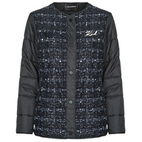 Oblačila Ženske Puhovke Karl Lagerfeld BOUCLE SHORT PADDED JACKET Modra / Črna