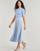 Oblačila Ženske Dolge obleke Karl Lagerfeld PLEATED KNIT DRESS Modra / Nebeško modra